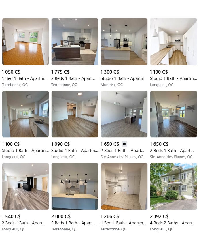 logements affiché