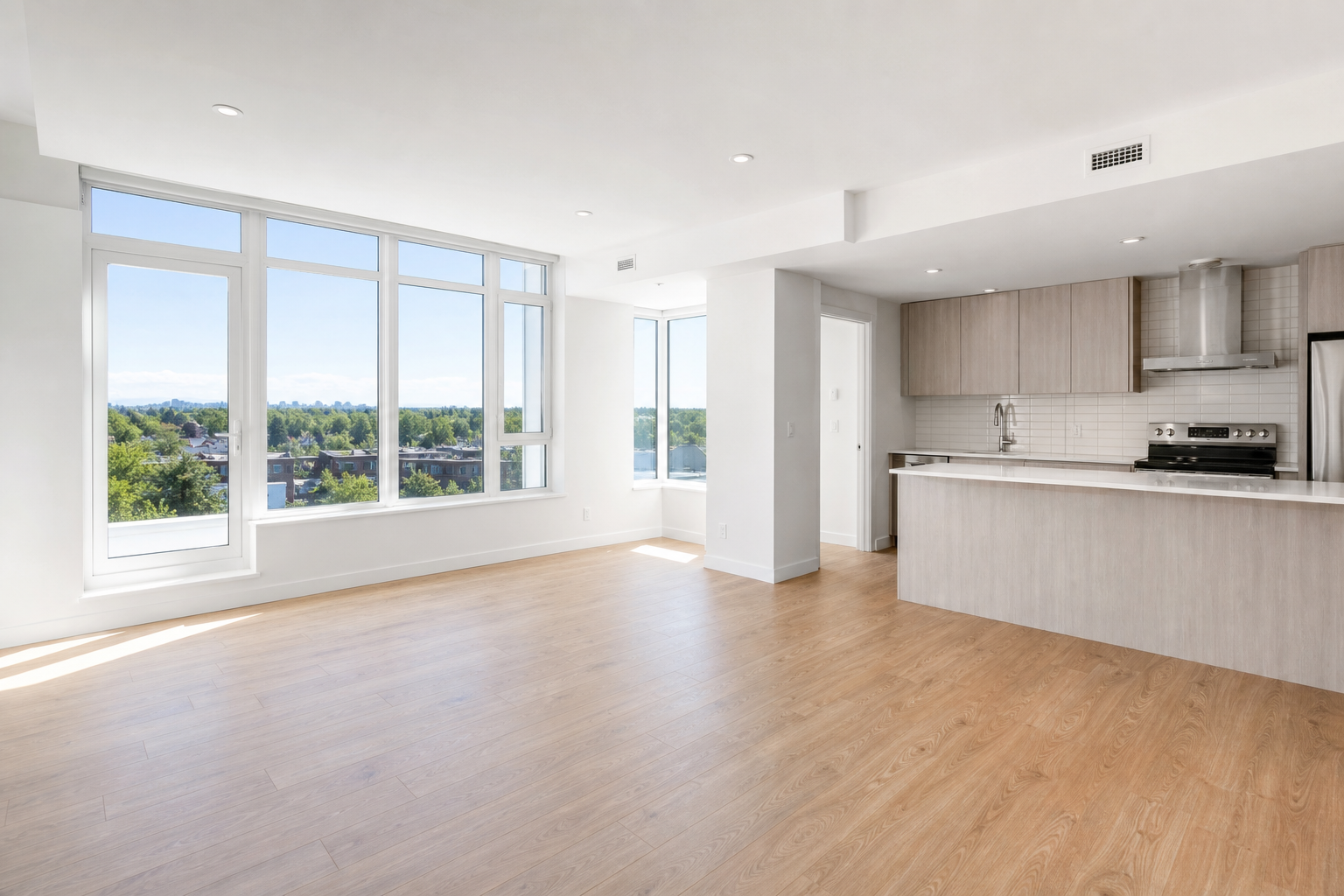 Modern Empty Apartment Ready for New Tenant